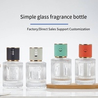 Bouteille de désodorisant pour chambre à domicile personnalisée de 120ml bouteille en verre de diffuseur de parfum d'arôme d'huile vide de toilette