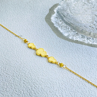 Nouvelle arrivée 24k plaqué or Bracelet mode minimaliste gourde CNC laiton Bracelets pour femmes bijoux réglables
