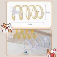 Jouet de divertissement pour animaux de compagnie en forme de S de ressort de tunnel de jouet de tunnel de chat interactif coloré pour le chat