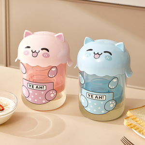 Cat Shaped Storage Jar With Lid Transparent Large Capacity For Food Kitchen Use - Product Image 1