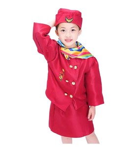 Ensemble de costumes d'hôtesse de l'air pour enfants, déguisement de carrière, cosplay, costume d'hôtesse de l'air pour Halloween, costume de stewardesse pour filles - Product Image 6