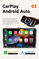 BQCC 9 pouces 2din autoradio sans fil Carplay USB Android GPS Navigation Wifi pour Volkswagen Skoda Seat Passat B7 Polo VW Golf 5 6