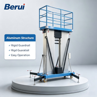 Plateforme élévatrice mobile hydraulique à double colonne Berui SJYL0.23-6, construction en alliage d'aluminium, capacité de charge de 230 kg, 1,17 x 0,62 m