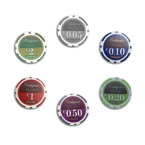 2025 High Quality Custom Logo Ceramic ABS <b>Clay</b> Poker Chips and Tray Wholesale Promotions for Gaming - Product Image 1