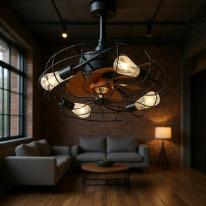 Ventilador de Techo de 20 Pulgadas para Interiores con Control Remoto, 7 Aspas, Luz LED, Material de Madera, Diseño de Perfil Bajo - Product Image 2