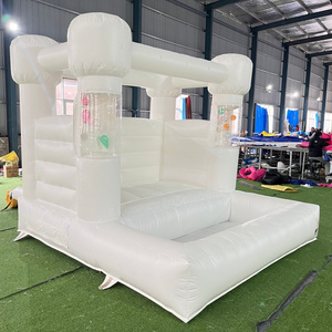 <span class=keywords><strong>Mini</strong></span> Castillo Inflable Blanco con Piscina de Pelotas, Columna Transparente, Castillo Hinchable para Fiestas Infantiles de <span class=keywords><strong>Alquiler</strong></span> - Product Image 3