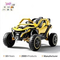 Buggy Eléctrico Infantil de Plástico ABS Estilo UTV, Todoterreno de Cuatro Ruedas con Batería Recargable, Go-Kart para Niños y Niñas de 1 a 8 Años