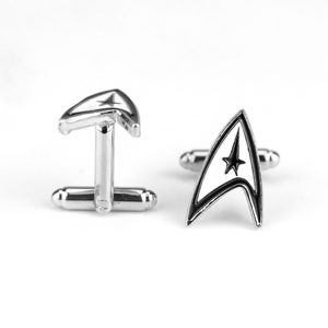 Commercio all'ingrosso di Modo di Star Trek Stile Punk Distintivo Cravatta clip di Disegno Della Novità Degli Uomini di <span class=keywords><strong>Camicia</strong></span> di Vestito All'ingrosso Gemello - Product Image 5