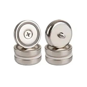 Super Power 25mm Cup Magnets Neodymium Pot Magnet With Countersunk Mounting Hole