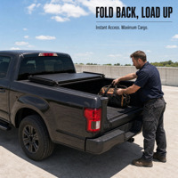 Couverture de benne rigide pliable en trois parties en aluminium pour Ford F150 Tacoma GMC Sierra, étanche, OEM