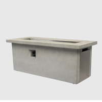 Table de foyer moderne au gaz naturel de 60 pouces, 60 000 BTU, rectangulaire, en MGO, autoportante, écologique, pour jardin, terrasse, cour