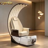 Station de pédicure SPA haut de gamme personnalisable avec hydrothérapie par bain-marie, inclinaison réglable, lampe LED et jet sans tuyauterie à drainage automatique