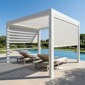 Pergola bioclimatique en aluminium durable METGOOD - Auvent à lames orientables pour <span class=keywords><strong>restaurant</strong></span>, modè<span class=keywords><strong>le</strong></span> Pergola260228, cadre thermolaqué - Product Image 5
