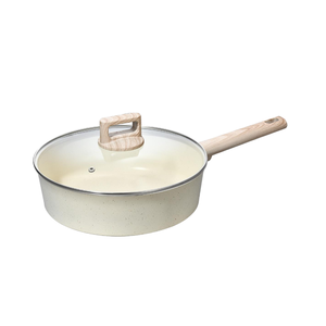 Boreine hiện đại khỏe mạnh chất lượng nhôm không dính <span class=keywords><strong>Cookware</strong></span> <span class=keywords><strong>Set</strong></span> Glass nắp gỗ xử lý Lò an toàn bền cho nhà bếp - Product Image 4