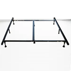Metal Platform Bed Frame With 2 Headboards Mattress Foundation/Slat Support/No Box Spring Needed/Full