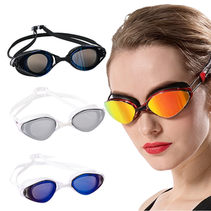Lunettes de natation de compétition pour adultes et enfants, étanches, anti-buée, HD, en silicone écologique, avec lentilles en PC, vente en gros - Product Image 1
