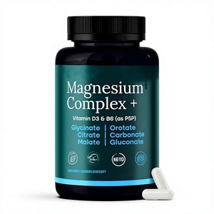 Complejo de Glicinato de Magnesio (7 en 1) 500mg D3 B6 P5P Mezcla Múltiple de Citrato, Malato, Taurato, Gluconato, Carbonato y Orotato - Product Image 1