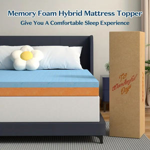 Surmatelas 3 pouces Surmatelas en <span class=keywords><strong>gel</strong></span> Surmatelas en mousse à mémoire de forme originale Tissu de refroidissement Tencel antidérapant pour hôtels - Product Image 4