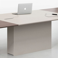 Table de réunion moderne, bureau de conférence, grande surface plate, pieds en métal, pour mobilier de bureau commercial et d'entreprise