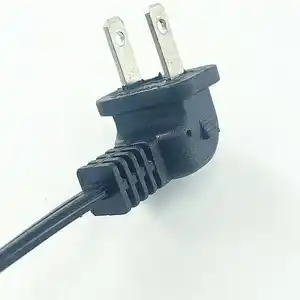 Câble électrique de câble de cordon d'alimentation de prise de Pin du Japon à angle droit avec la prise