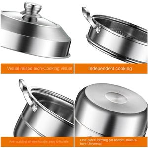 316 Thickened Stainless Steel 4-Layer Induction Cooker Applicable Heated Combination Cover Steamer <strong>Pot</strong> Steaming Lattice for <strong>Fish</strong> - Product Image 4