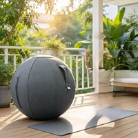 Housse de protection antidérapante pour ballon de yoga de 65 cm, en tissu lavable, avec poignée, pour Pilates et entraînement à domicile