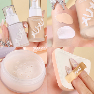 <span class=keywords><strong>Set</strong></span> di Trucco Viso OEM, Fondotinta Liquido Leggero per Abbellire la Pelle, <span class=keywords><strong>Set</strong></span> di Quattro Cosmetici per il Makeup - Product Image 3