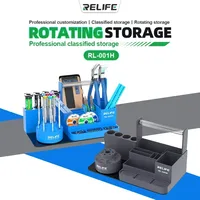 RELIFE RL-001H Support de Rangement Intelligent Rotatif à 360 Degrés pour Outils de Réparation de Téléphones Mobiles (Tournevis, Pince, Fil, Flux)