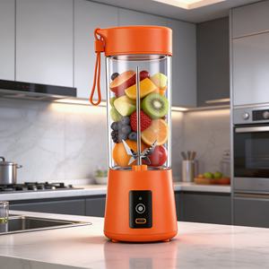 Mixeur portable sans BPA, silencieux et robuste, pour smoothies, recharge USB, pour voiture, 400 ml, étanche, mode turbo, glace pilée, 6 vitesses - Product Image 3