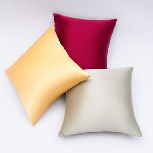 หมอนรองหลังผ้าไหมมัลเบอร์รี่สีพื้นขนาด 40 ซม. หมอนผ้าไหมออร์แกนิคสุดหรู 19/22/30 มอมเม่ ขนาดสั่งทำได้ พร้อมโลโก้ รูปทรงตามต้องการ ผ้าไหมเนื้อเดียว เงางาม - Product Image 2