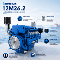 Motor de Propulsión Marina Baudouin 12M26.2, Motor Diésel V12 de 662-883kW para Buques de Carga, Remolcadores y Transbordadores