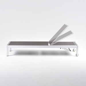 Kim loại chải nhôm tối giản ngoài trời bãi biển Sun <span class=keywords><strong>Lounger</strong></span> với Sling - Product Image 3