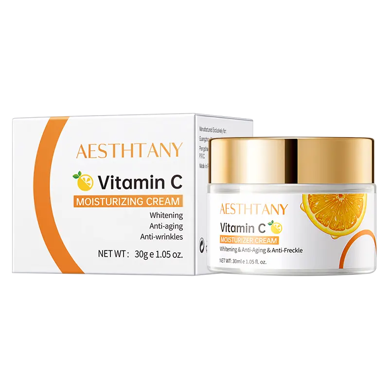 Private Label Organic Vitamin C Anti Aging rughe idratante sbiancante sbiancante crema viso rimozione macchie nere