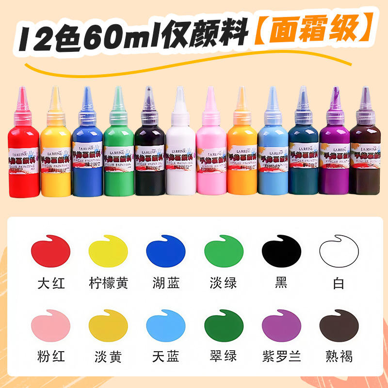 12 color 60ml-fácil lavable y seguro de usar