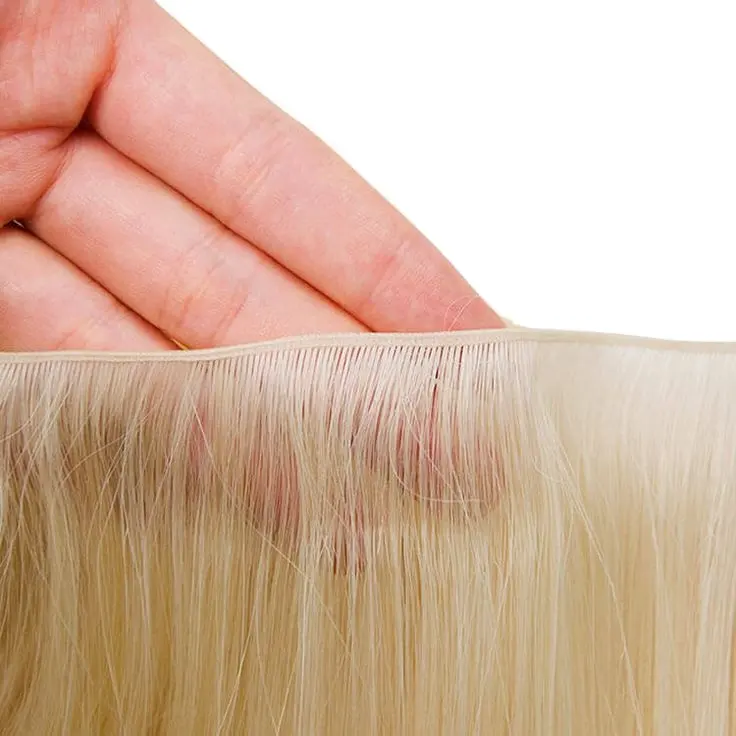 Nuovi stili di tendenza nuove vendite per il doppio disegnato genio invisibile capelli sottili trama estensione capelli umani senza ritorno capelli