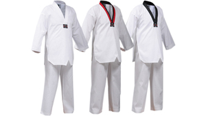 Uniformes de Taekwondo con Logotipo Personalizado en la Parte Delantera para Adultos Unisex Duraderos de Poliéster/Algodón Ligeros - Product Image 2