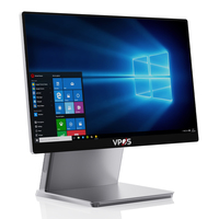 Système de point de vente 15,6 pouces pour restaurant, fast-food, machine de commande, double écran tactile, moniteur de caisse, épicerie