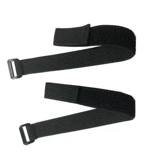 Multipurpose Elastic Velcroes Bike Strap Black Sew No Gancho e Loop Cord Cinch Correias