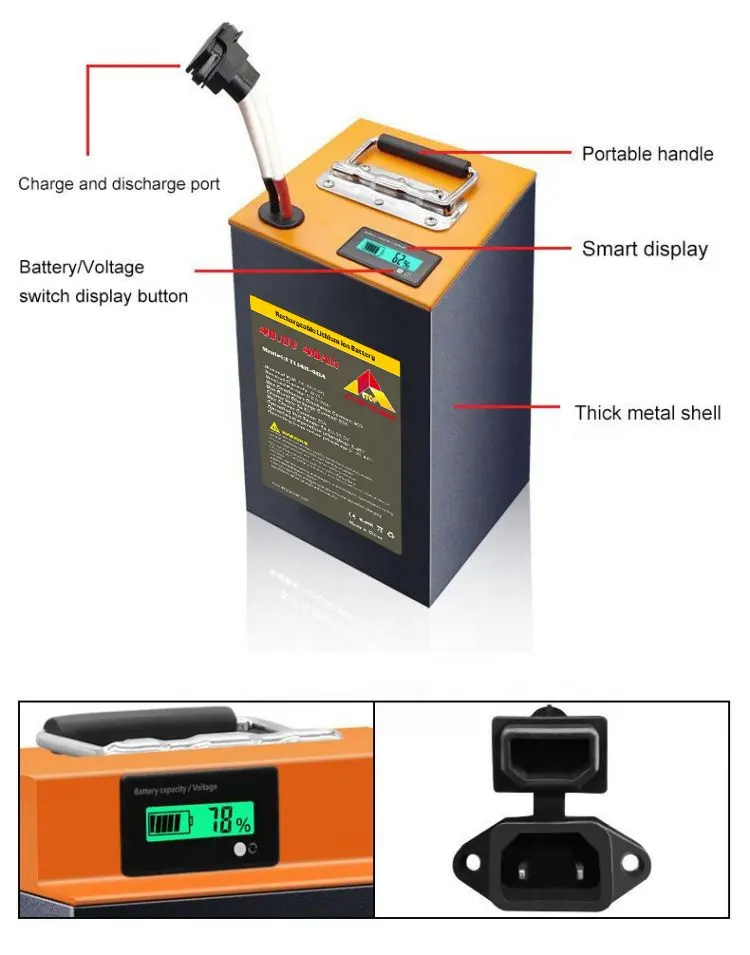 Elektro fahrzeug Ebike 48Volt 40Ah Lithium-Ionen-Batterie 60V 35Ah 50Ah 80Ah Elektro fahrrad Roller Motorrad Batterie pack