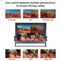CISBO AI Moniteur d'angle mort BSD BSM vidéo à quatre canaux 360 Surround View avec moniteur 7 ''et flash Buzzer extérieur
