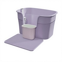 Litière pour chat portable de grande taille à ouverture supérieure, directement de l'usine, pour chats de petite et moyenne taille