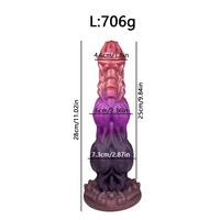 Glow in the Drak Fantasy Alien Dildo Drachen dildo mit 2 großen Knoten Tier Hund Knoten Dildo mit Saugnapf