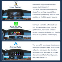 Android Auto Apple CarPlay sans fil pour BMW E60 E61 E70 E87 E90 E92, support de tableau de bord, écran tactile HD, système Linux