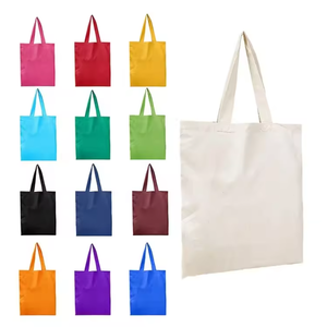 High quality environmentally friendly recycled cotton <b>canvas</b> <b>shopping</b> <b>bag</b> customized with logo printed on it - Product Image 6