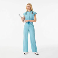 Combinaisons médicales Bestex personnalisées pour femmes, respirantes, à jambes larges, avec fermeture éclair centrale, uniformes médicaux pour femmes, ensembles de blouses pour médecins