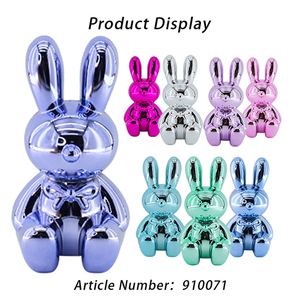 Bán buôn đầy màu sắc óng ánh nhựa ngồi Thỏ Phục sinh phụ kiện và đồ chơi sang trọng cho ngày lễ sinh nhật món quà ngày lễ phục sinh - Product Image 4