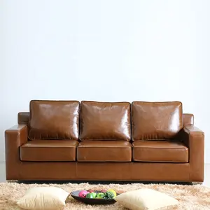 (SP-KS137) Moderne Leders ofa Wohnzimmer möbel Sofa Set Designs