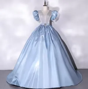 Robe de soirée Tutu jupe sur la course princesse test d'art vocal étudiant hôte chantant Bel Canto robe femme eau lumière Satin - Product Image 1