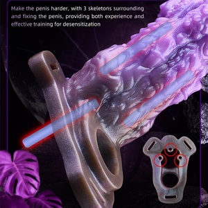 SHAZ Hollow Alien Dildo, Manchons de pénis portables avec ceinture, Supports en résine, Agrandisseur et amplificateur de pénis, Jouets sexuels pour hommes, Retardateur d'éjaculation - Product Image 3