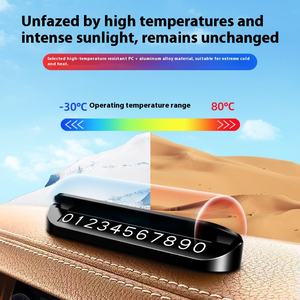 Kustom Logo mobil kit Interior dasbor sementara plat parkir pegangan ponsel pribadi bergerak plat nomor kreatif - Product Image 4